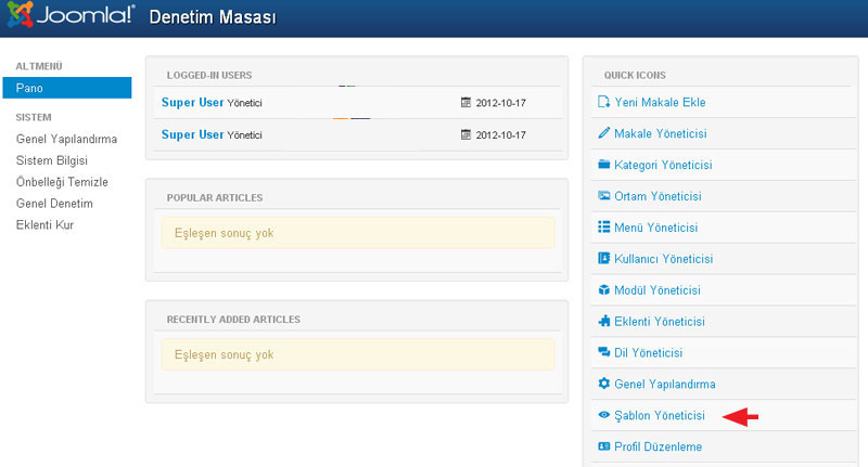 Joomla 3.0 Tema Modül Pozisyonlarını Görmek