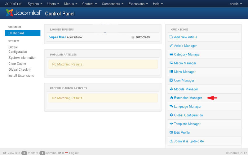 Joomla 3.0 Dil Paketi Yükleme ve Etkinleştirme