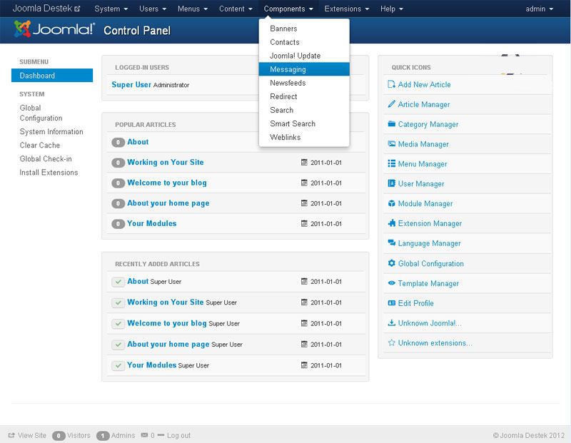 Joomla 3.0 Kurulumu