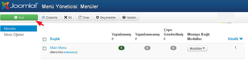 Joomla 3.0 Menü Ve Menü Öğesi Oluşturma