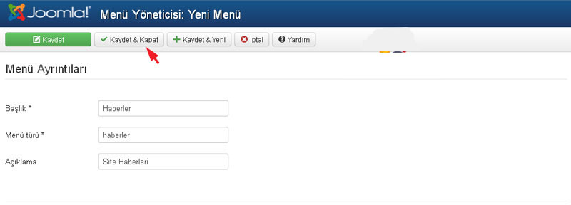 Joomla 3.0 Menü Ve Menü Öğesi Oluşturma