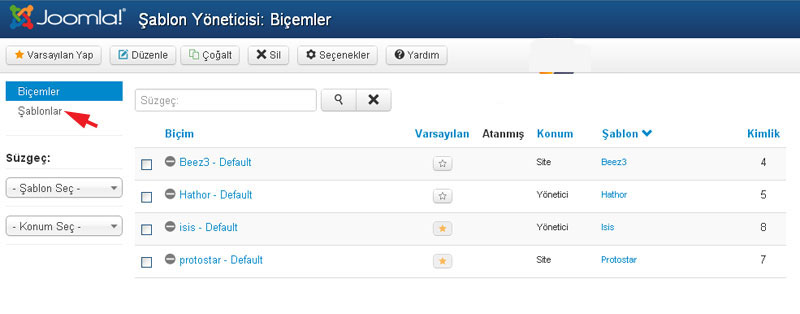 Joomla 3.0 Tema Modül Pozisyonlarını Görmek